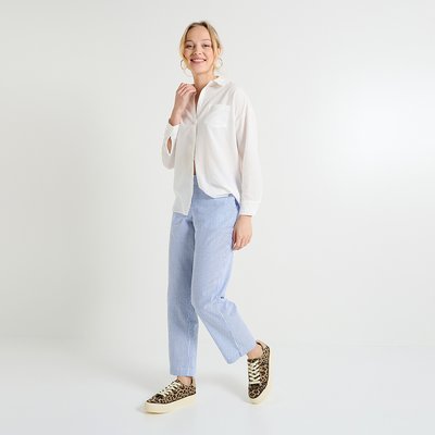 Pantalon rayé en seersucker GRAIN DE MALICE