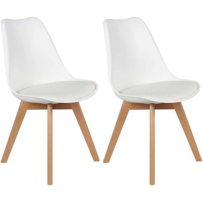 Chaise scandinave avec assise rembourrée (Lot de 2) CMP