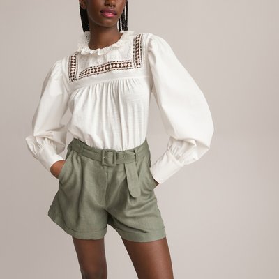 T-shirt col victorien manches longues LA REDOUTE COLLECTIONS