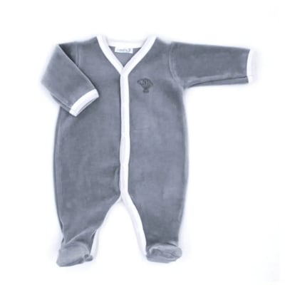 Pyjama velours - 100% coton biologique - 1 à 6 mois PREMIERS MOMENTS