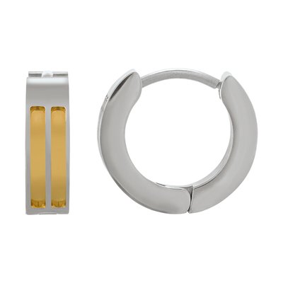 TILOS - Two-tone steel earrings JOURDAN BIJOUX