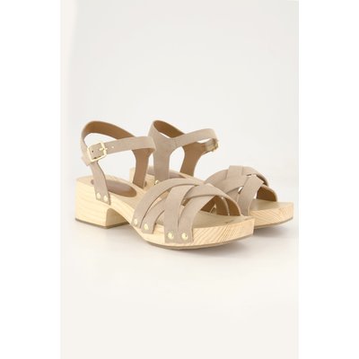 Sandalettes type sabots en cuir avec rivets ULLA POPKEN