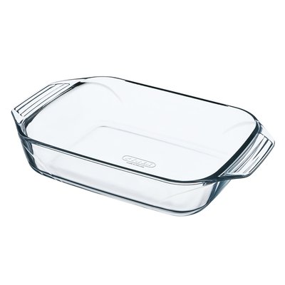 Plat à four rectangulaire en verre 35 x 23 cm, avec larges poignées pratiques PYREX