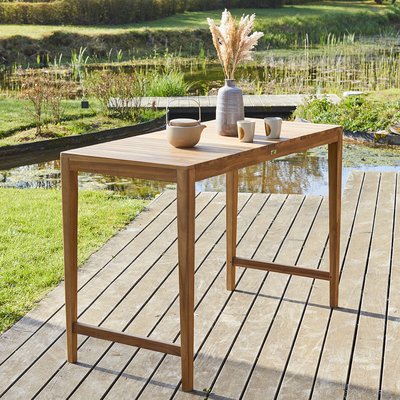 Table de jardin en teck massif haute  MALTE BERAH GETAH
