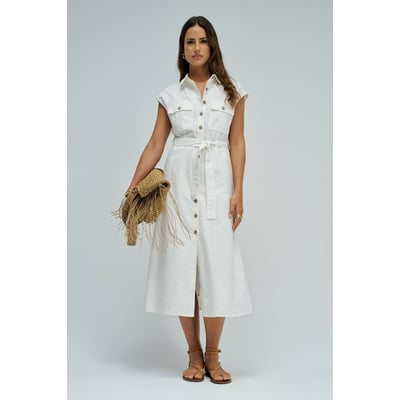 ROBE MIDI EN LIN SALSA JEANS
