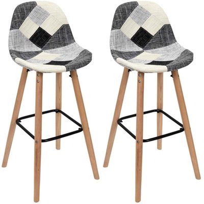 Set de 2 tabourets de bar patchwork CMP