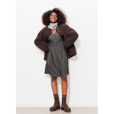 Robe Courte Turnover – Taille 34 – Coupe Trapèze, Style Décontracté – Occasion Très Bon état