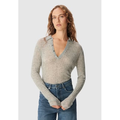 Pull col polo V tricot IKKS