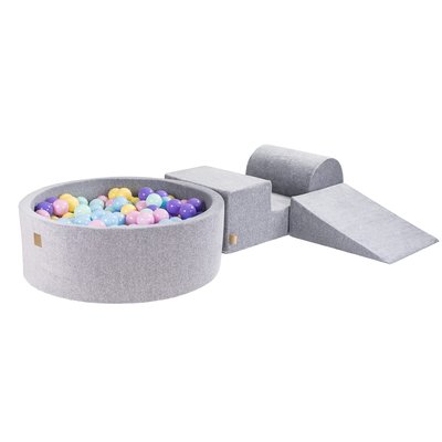 Aire De Jeux en Mousse avec Piscine à Balles, VELOURS MEOW BABY