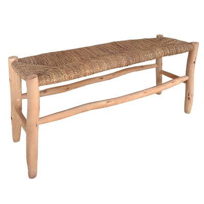 Banc Marocain Doum tressage central HOME MAISON