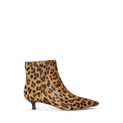 Bottines pointues kitten-heel en cuir poney hair, FRANCESCA LAUREN RALPH LAUREN