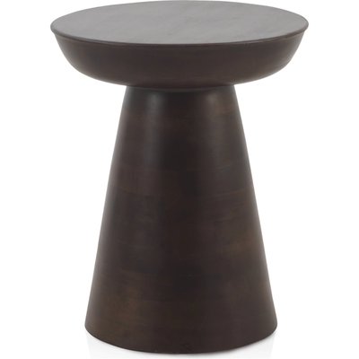 Table d'appoint bois et métal finition noyer élégante RECOLLECTION