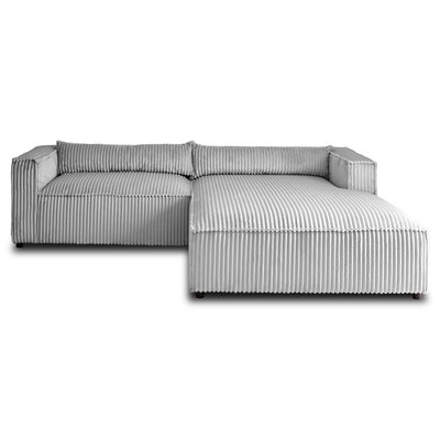 Canapé d'Angle droit en Velours grosses côtes 4 places - ELA LISA DESIGN