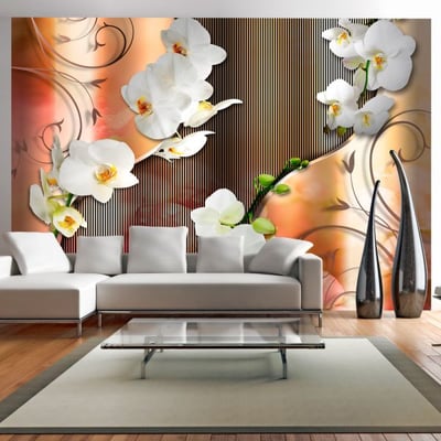 Papier peint intissé panoramique Fleurs Orchid EDEN