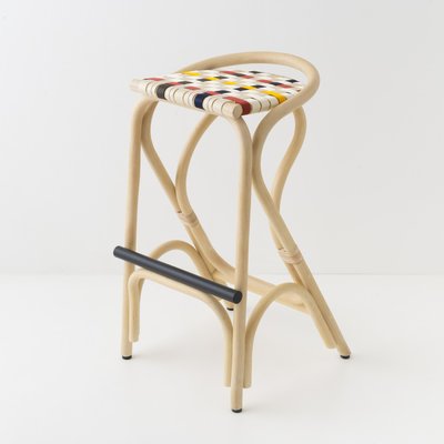 Tabouret rotin VIRAGE large ORCHID EDITION