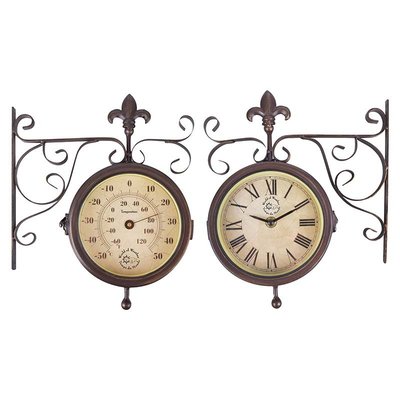 Horloge extérieure avec thermomètre ESSCHERT DESIGN