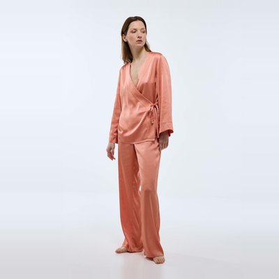 Pyjama kimono manches longues satiné MONOPRIX