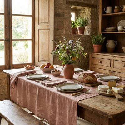 Nappe rectangle en 100% Lin Français EDEN
