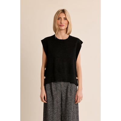 Pull girocollo senza maniche, dettagli bottoni MOLLY BRACKEN