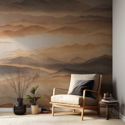 Papier peint Brume Ocrée HEXOA