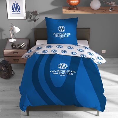 Parure de lit imprimée 100% coton, Olympique de Marseille RENAISSANCE OLYMPIQUE DE MARSEILLE