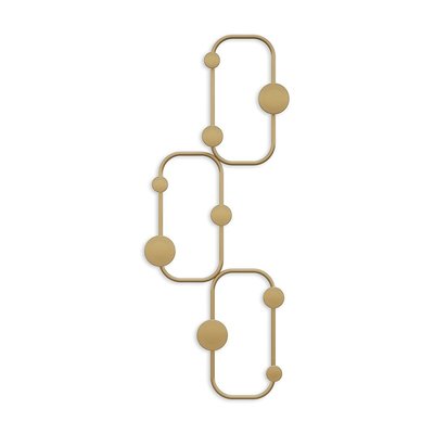 Porte manteaux mural 6 patères arrondies en métal noir H70 cm - LIZZARD CALICOSY