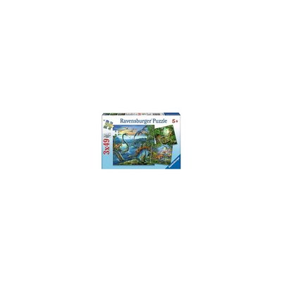 Puzzle 3X49P La fascination des Dinosaures RAVENSBURGER