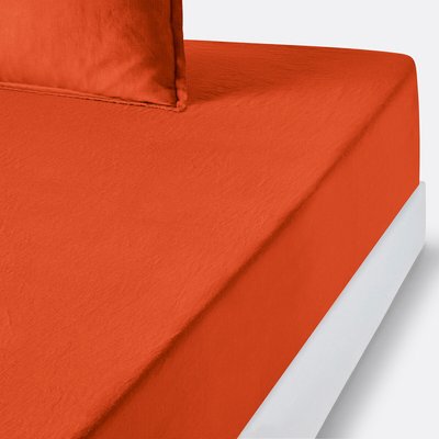 Linot 35cm High 100% Washed Linen Fitted Sheet LA REDOUTE INTERIEURS