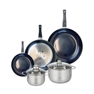 Batterie 3 poêles 20/28/32cm + 2 faitouts 16/20cm PRIMA BRILLANT ELO