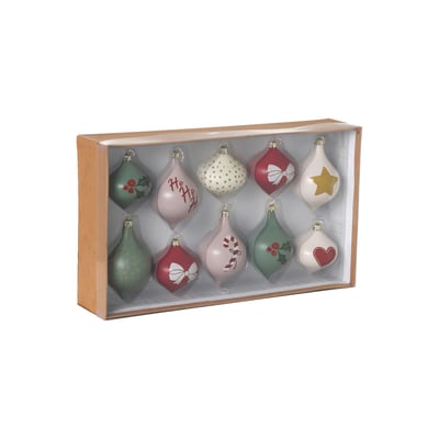 Lot de 10 boules de sapin VERTBAUDET