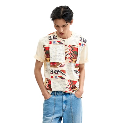 T-shirt à imprimé ethnique DESIGUAL