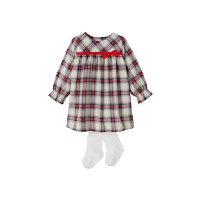 Robe à carreaux et son collant assorti VERTBAUDET