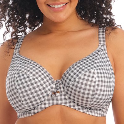 Haut de maillot de bain plongeant grande taille CHECKMATE ELOMI SWIM