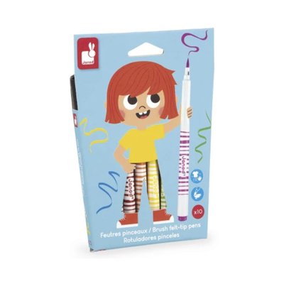 Feutres pinceaux X10 -  - Juratoys JURATOYS