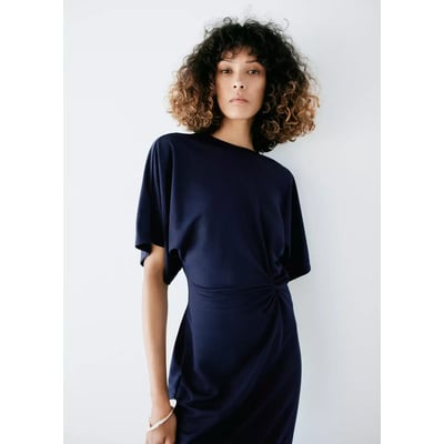 Robe en maille avec détail nœud MANGO