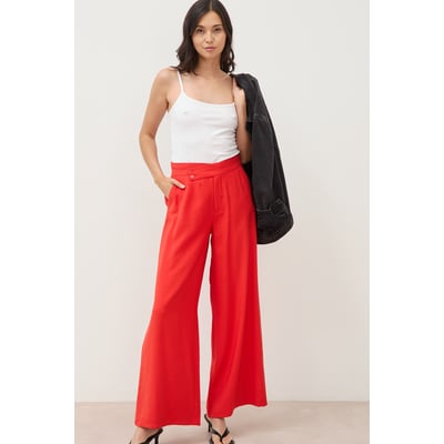 Pantalon large taille haute ceinture BONOBO