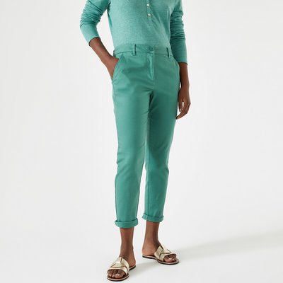 Pantalon droit chino, sergé stretch ANNE WEYBURN