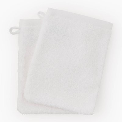 Lot de 2 gants de toilette, en coton BIO GOTS MONOPRIX MAISON