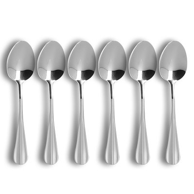 Lot de 6 cuillères à dessert en acier inoxydable, ARES OGO LIVING