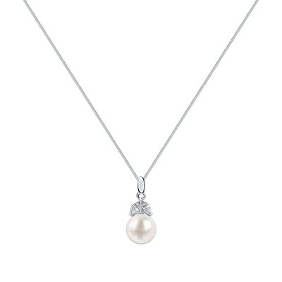 Collier en argent 925 et perle synthétique CLEOR