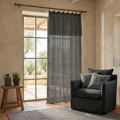Rideau ajustable en 100% Gaze de Coton Terra EDEN