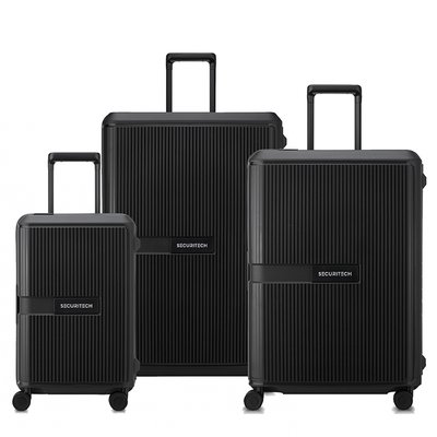 Lot 3 valises rigides Securitech Stone dont 1 cabine Polypropylène TSA DELSEY PARIS