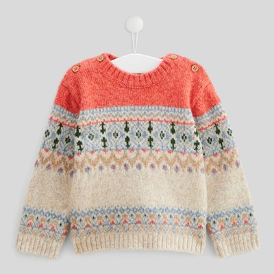 Pull jacquard col rond BOUT'CHOU
