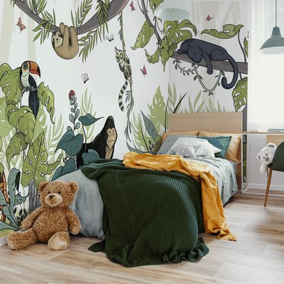 Papier peint panoramique Jungle   clair ACTE DECO