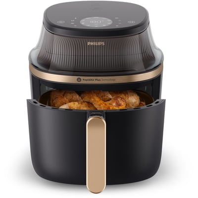 Airfryer NA332/00 Friteuse sans huile avec fenêtre de cuisson Noir/Doré, Série 3000 6.2L PHILIPS
