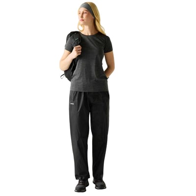 Pantalon de pluie uni à taille élastiquée REGATTA