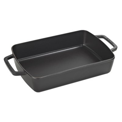 Plat à four rectangulaire, 30 x 20 cm, Noir mat STAUB