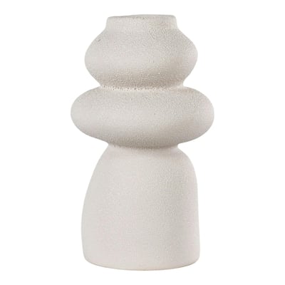 Vase design en céramique beige PIER IMPORT