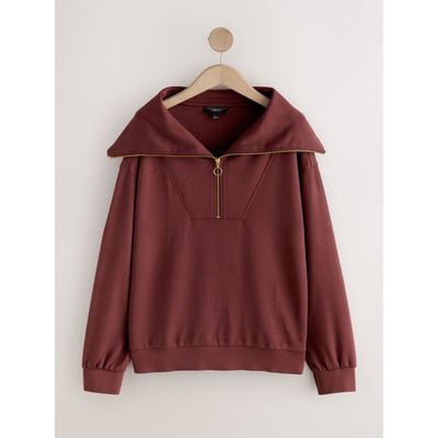 Pull semi-zippé en jersey NEXT