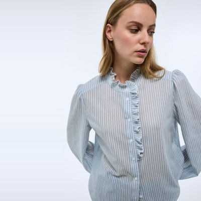 Chemise manches longues rayée en coton BIO GOTS MONOPRIX